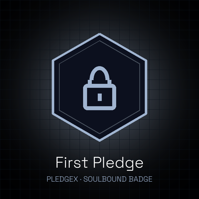 First Pledge badge